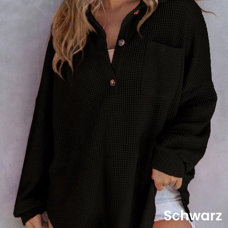 Brianna® | Casual waffle knit shirt
