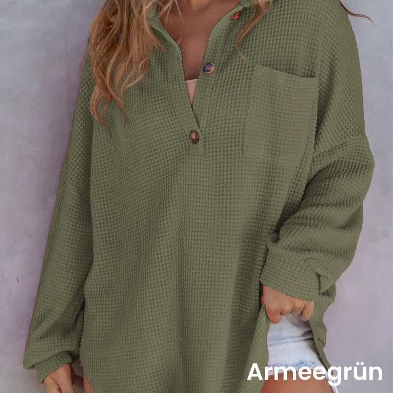 Brianna® | Casual waffle knit shirt