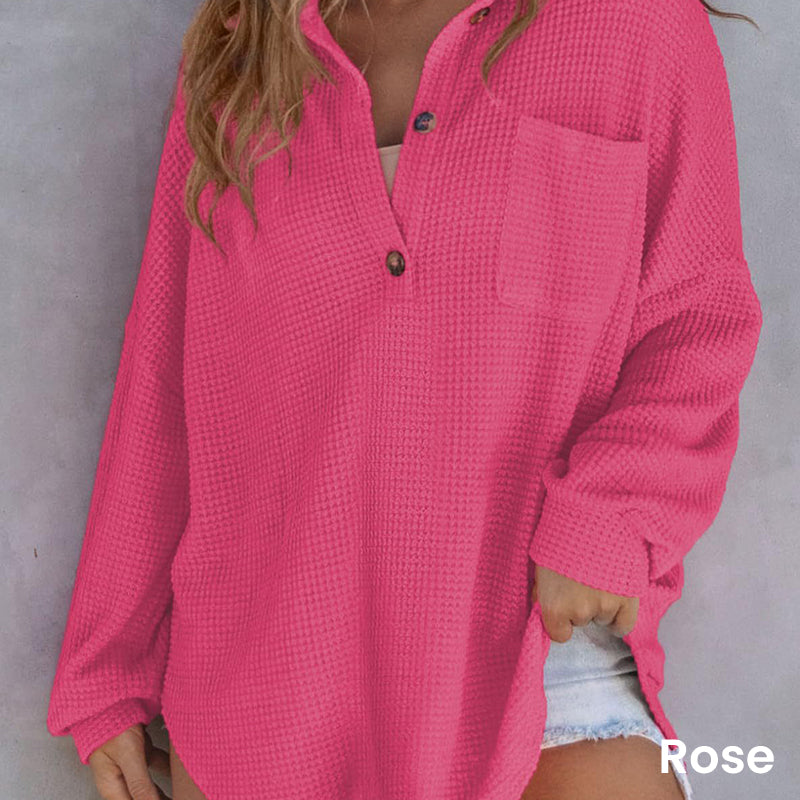 Brianna® | Casual waffle knit shirt