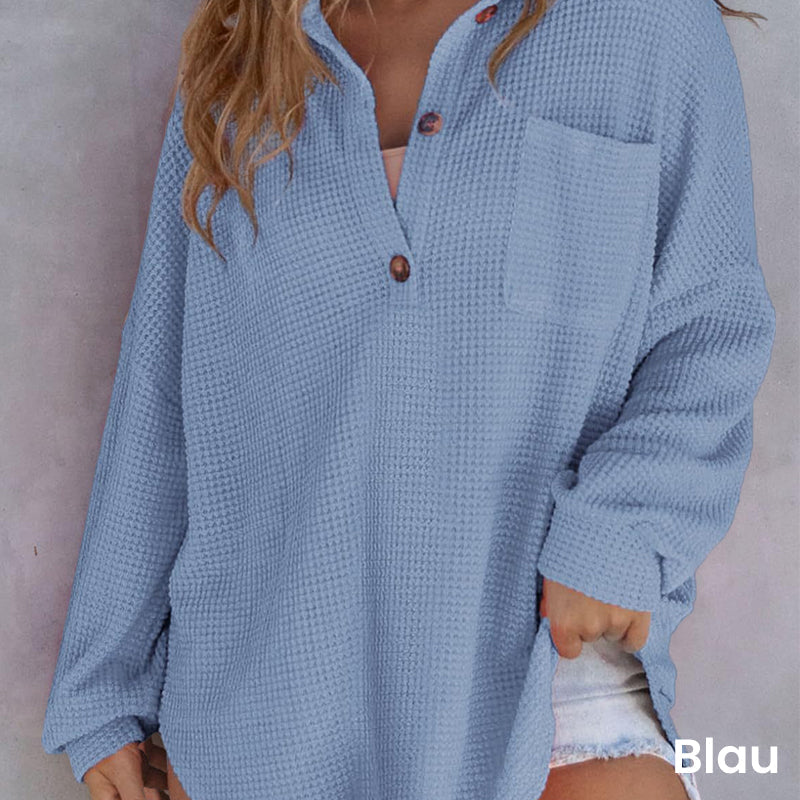 Brianna® | Casual waffle knit shirt