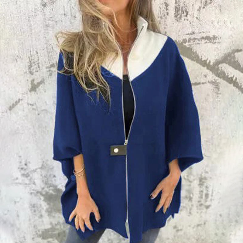 Angela® | Women's casual jacket with stand-up collar and half zip