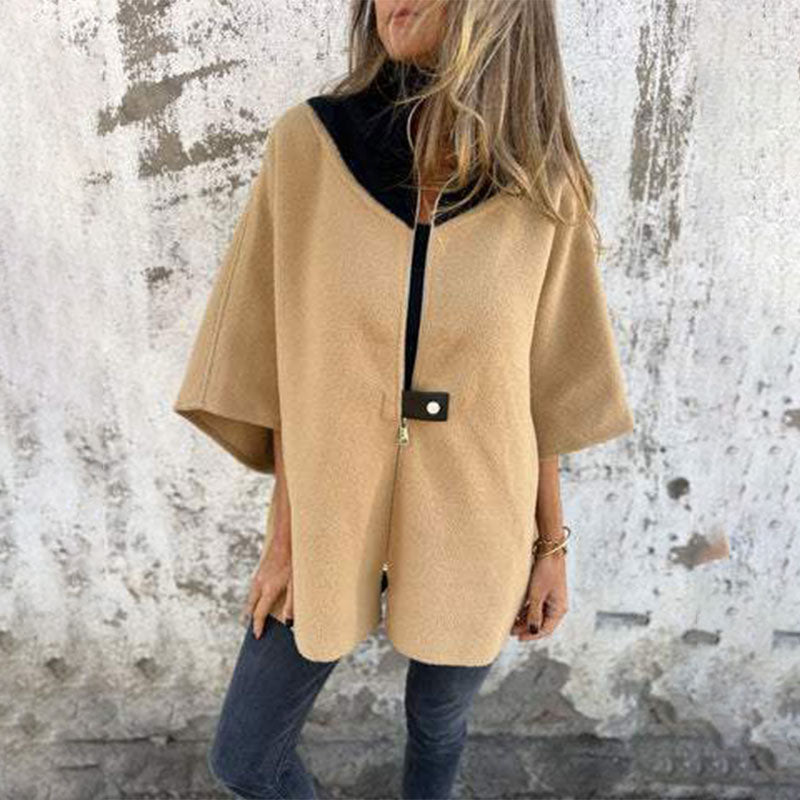 Angela® | Women's casual jacket with stand-up collar and half zip