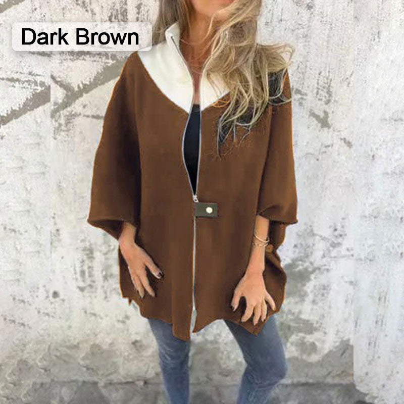 Angela® | Women's casual jacket with stand-up collar and half zip