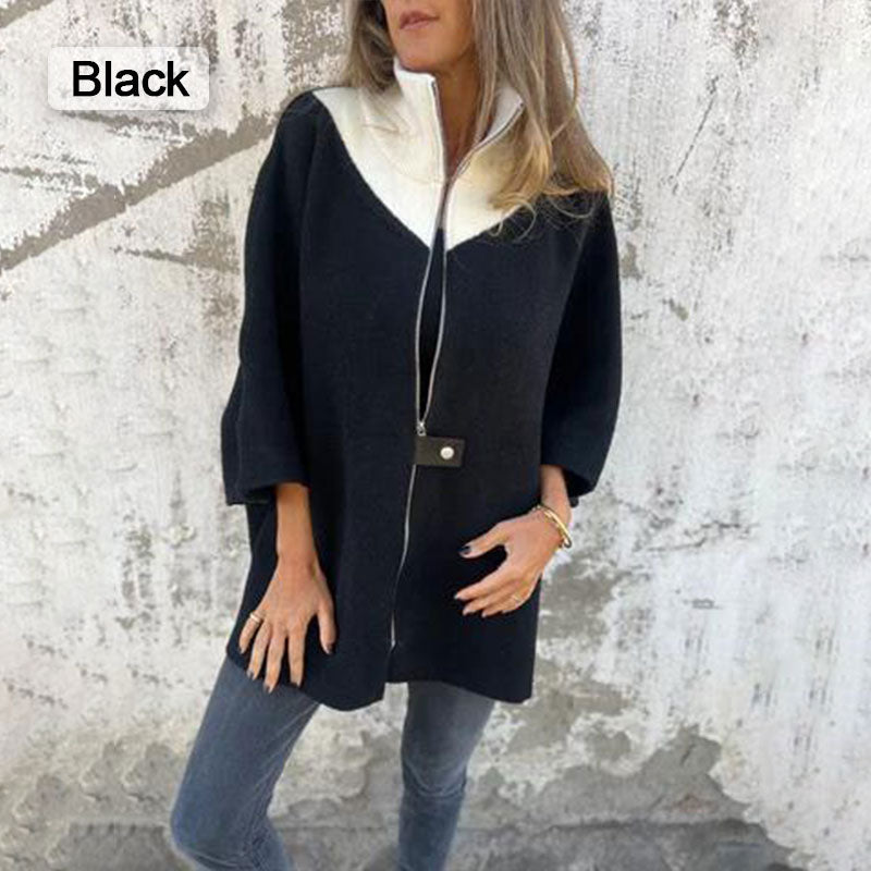 Angela® | Women's casual jacket with stand-up collar and half zip