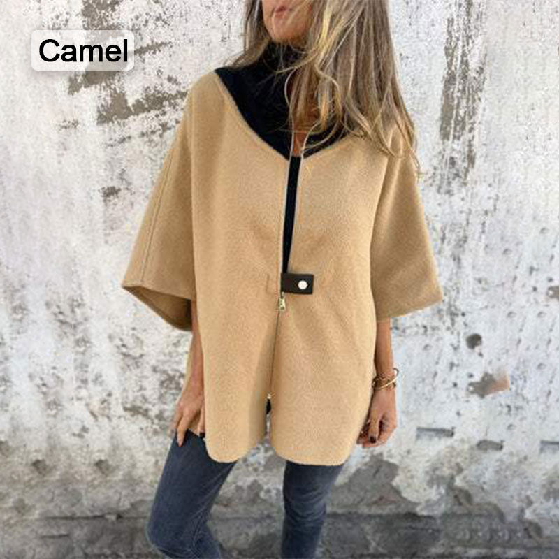 Angela® | Women's casual jacket with stand-up collar and half zip