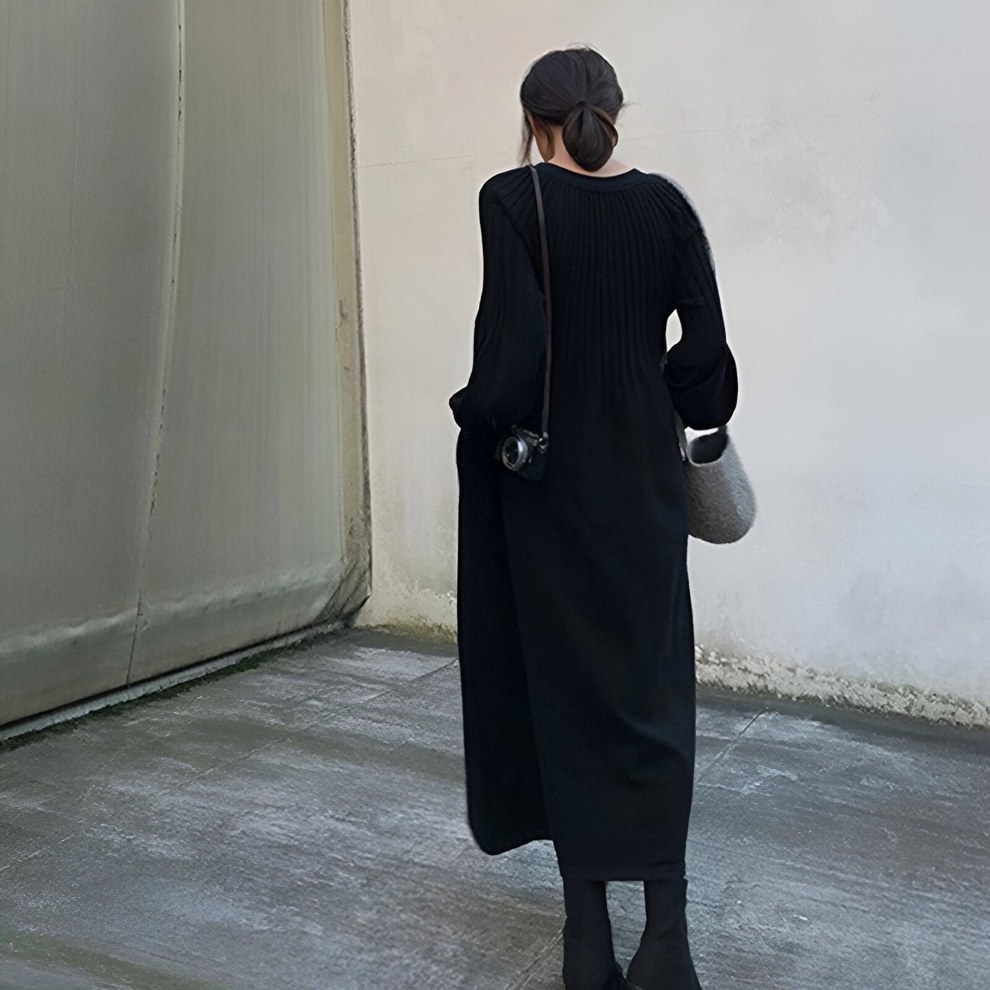 Elisa® | Long sleeve knitted maxi dress