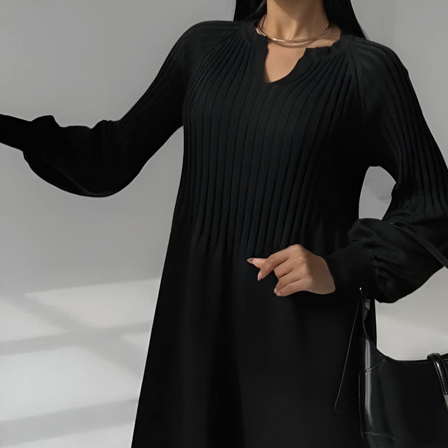 Elisa® | Long sleeve knitted maxi dress