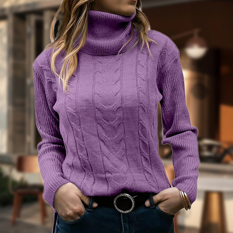 Diana® | Luxurious rib knit turtleneck sweater for women