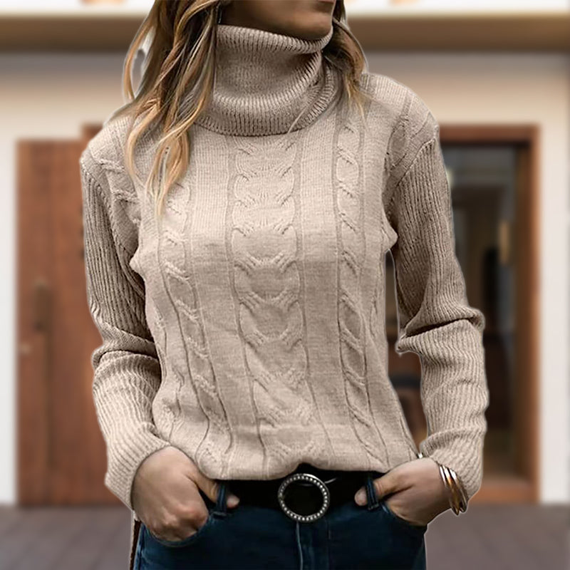 Diana® | Luxurious rib knit turtleneck sweater for women