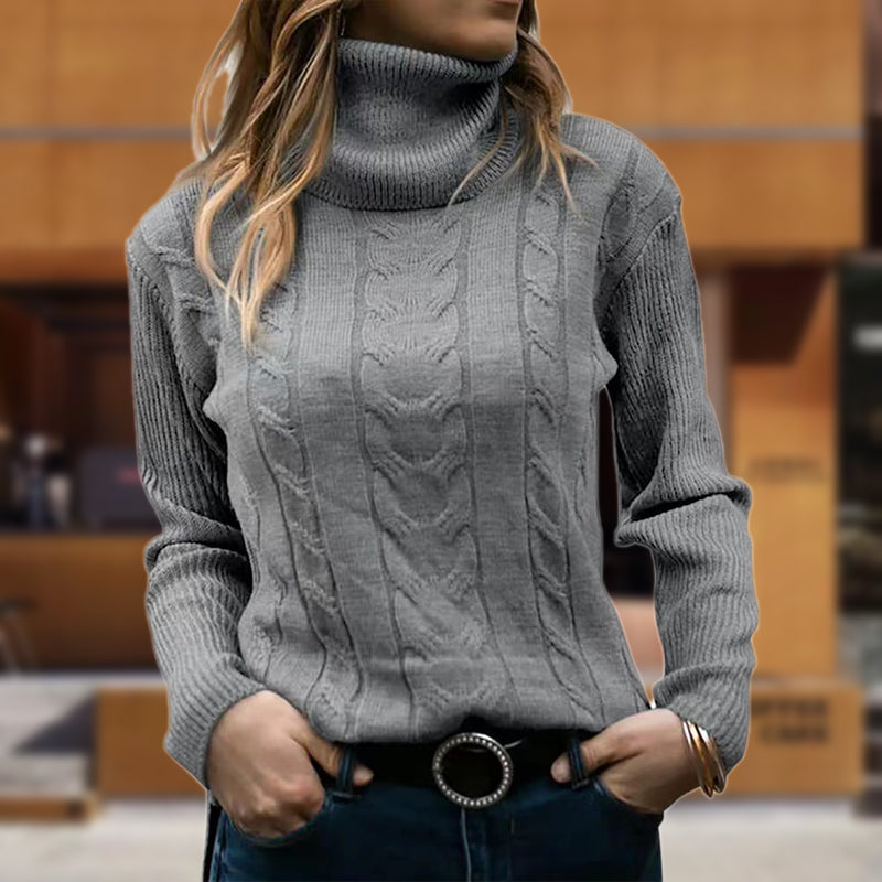 Diana® | Luxurious rib knit turtleneck sweater for women
