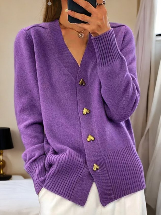 Caroline® | Luxurious wool cardigan with buttons