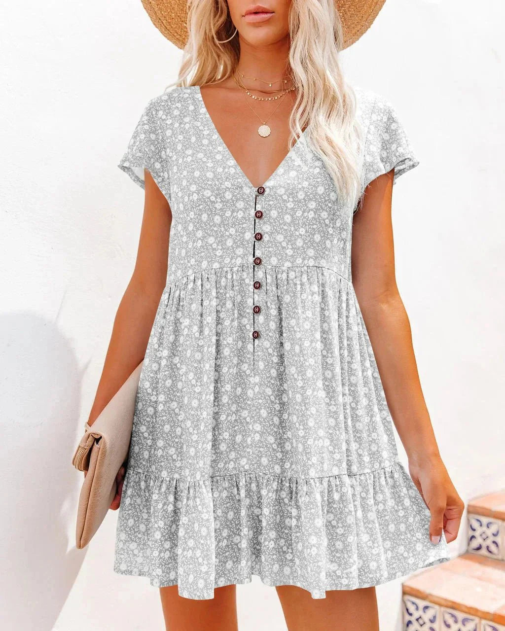 Debora® | Boho Minidress Mit R��schen
