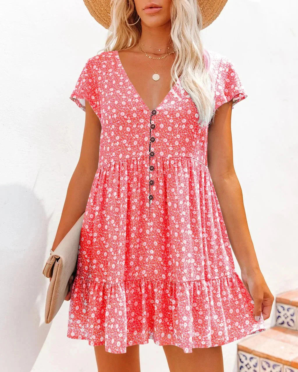 Debora® | Boho Minidress Mit R��schen