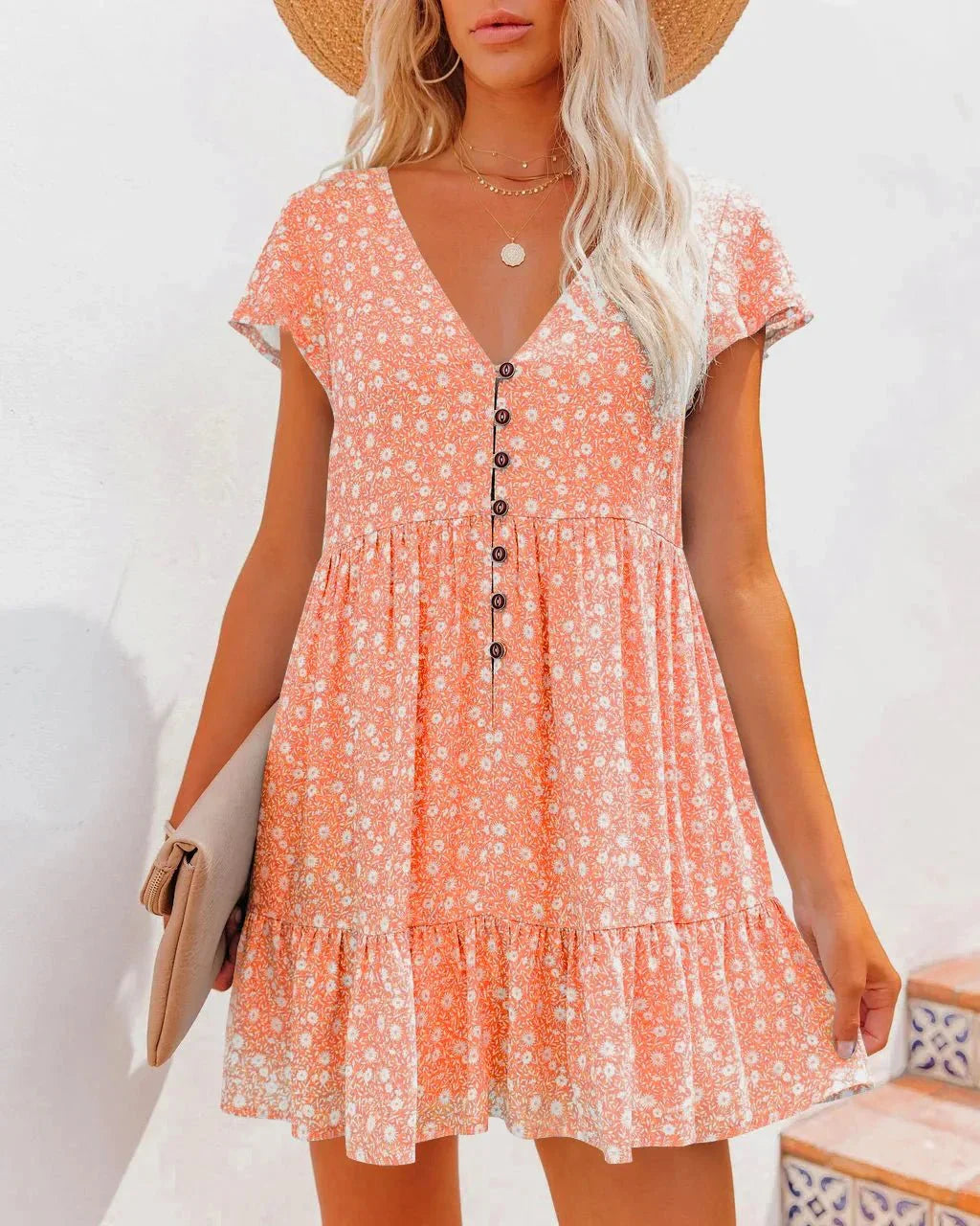 Debora® | Boho Minidress Mit R��schen