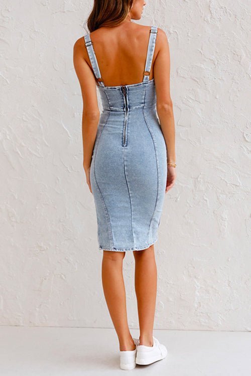 Alina® | Denim Dress With Adjustable Straps