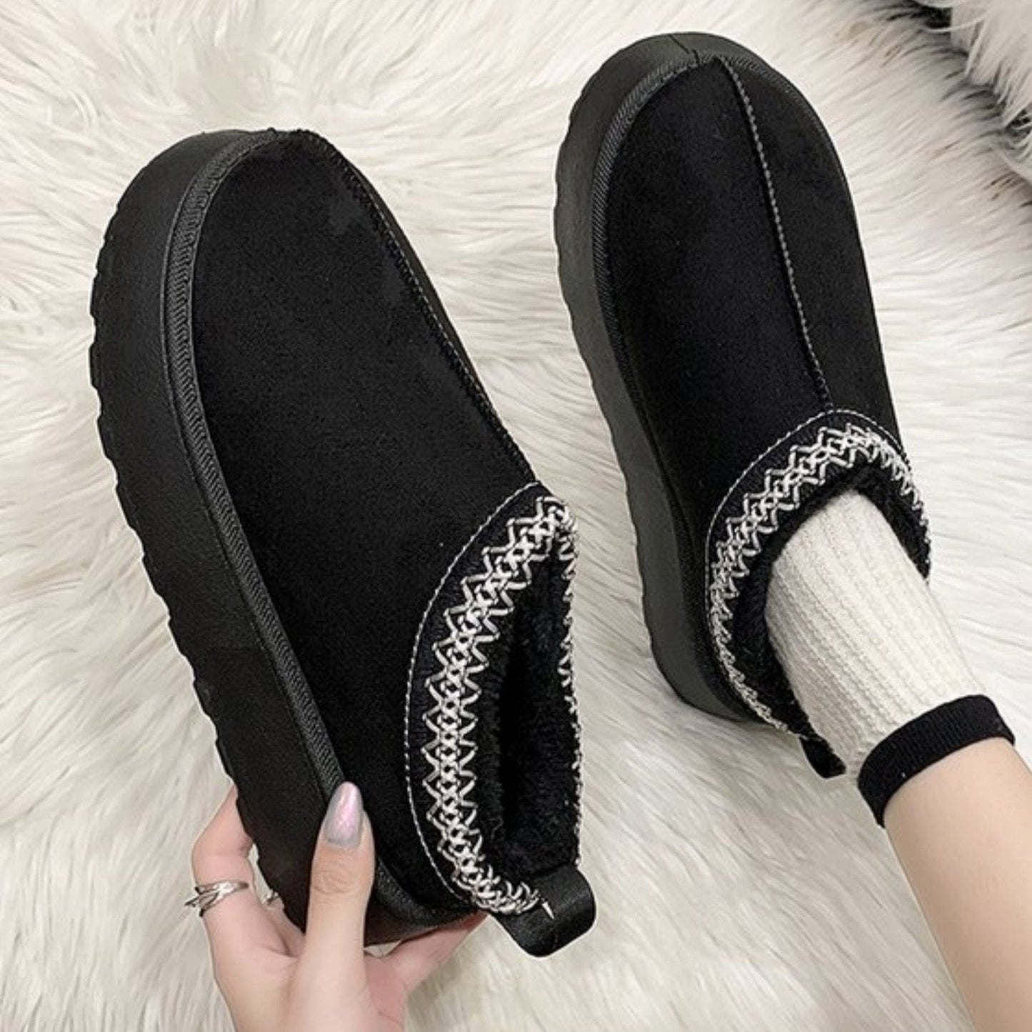 Alba | Warm snow boots with thick sole