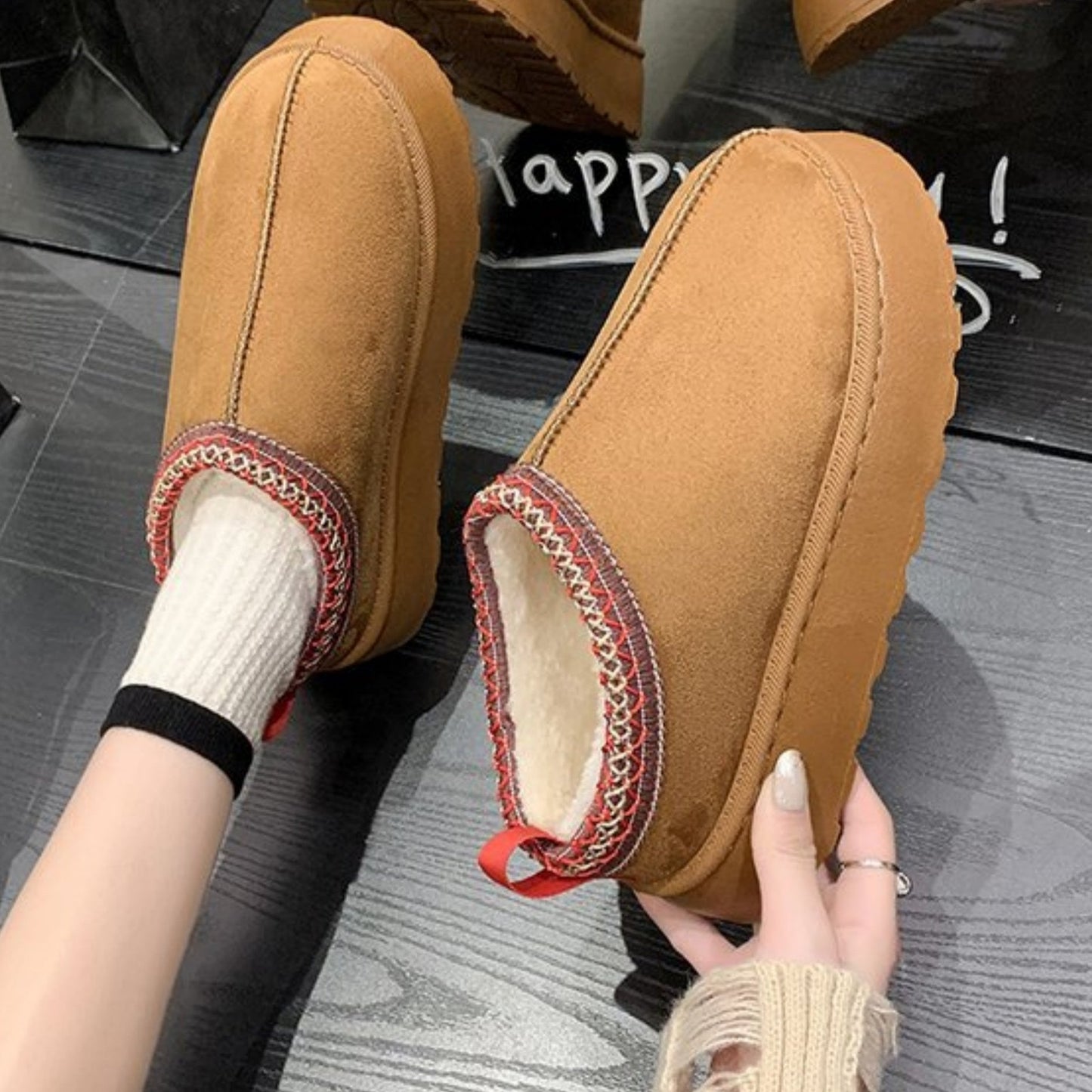 Alba | Warm snow boots with thick sole