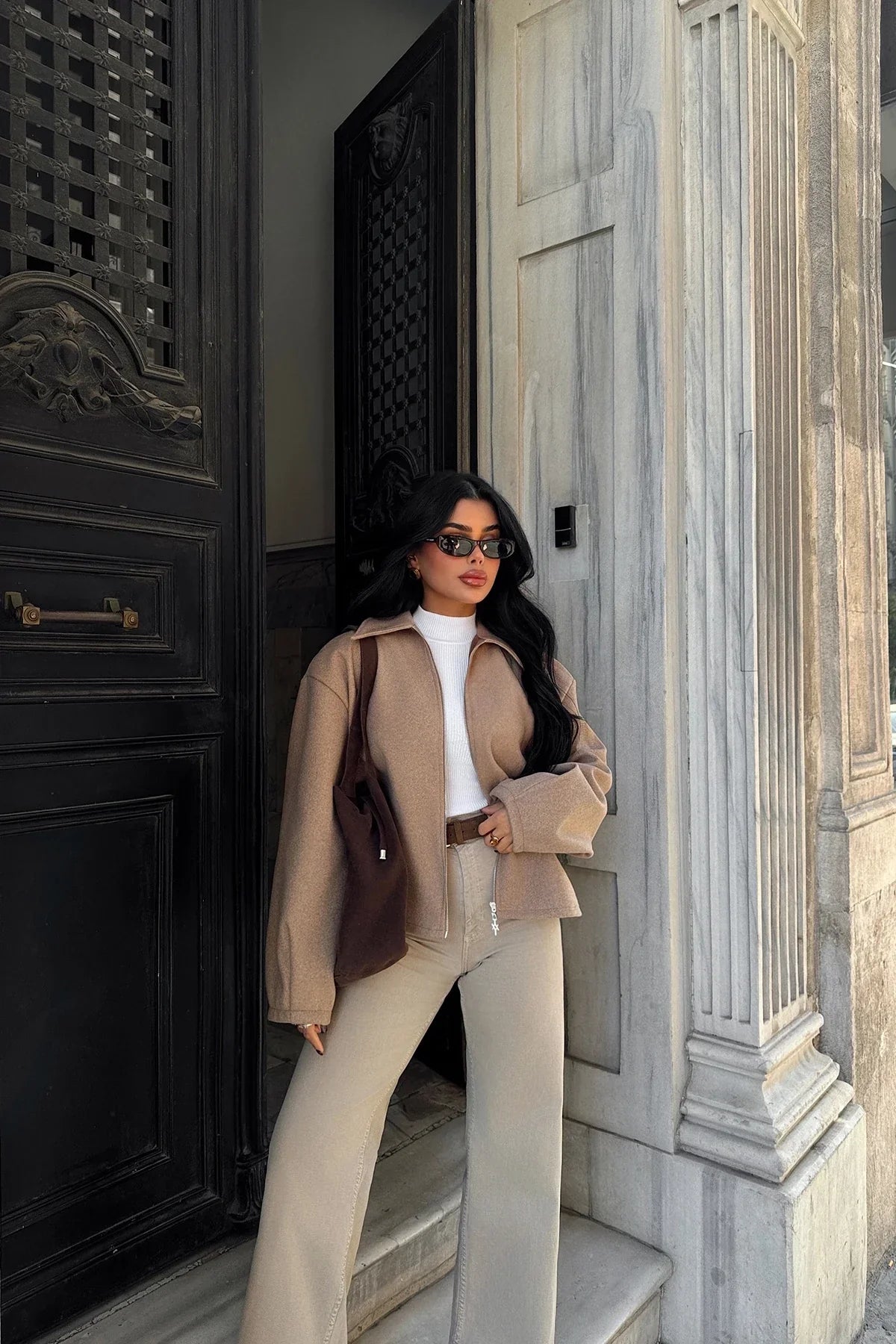 Clara® | Stylish women's jacket in beige