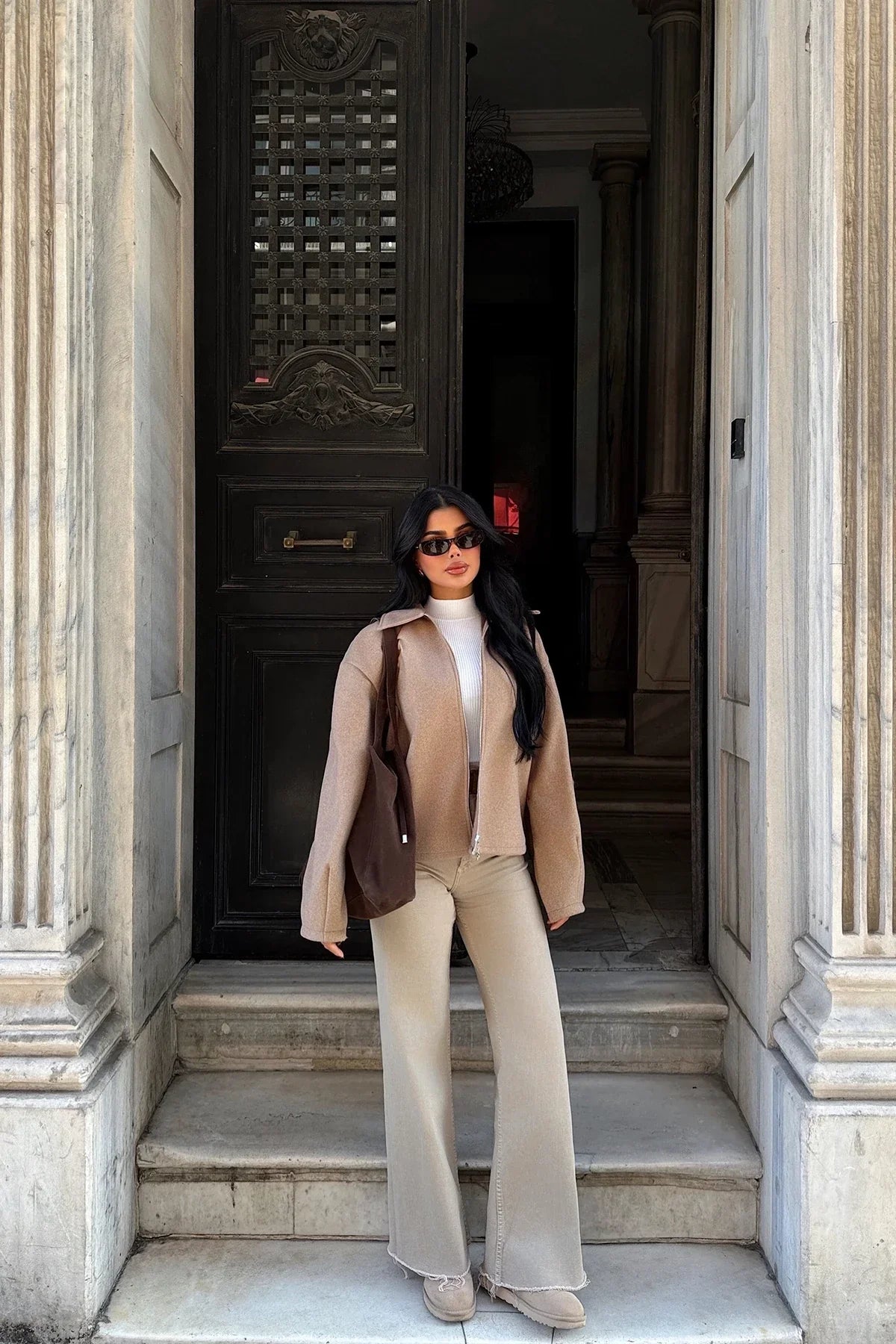 Clara® | Stylish women's jacket in beige