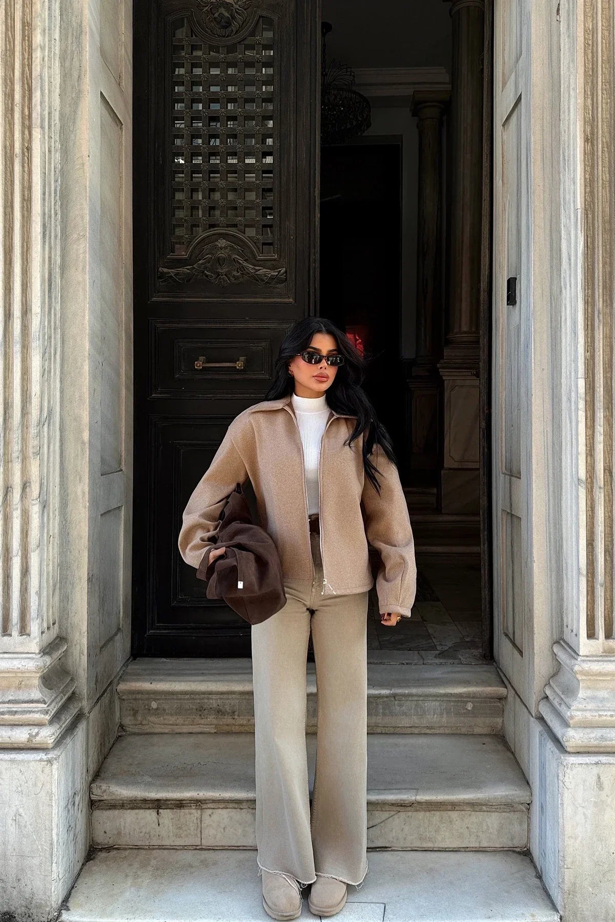 Clara® | Stylish women's jacket in beige