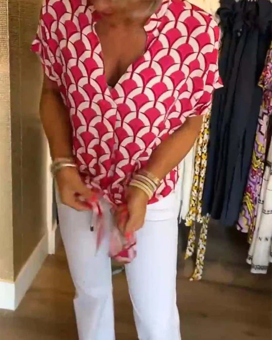 Areta® | Geometric Print Blouse