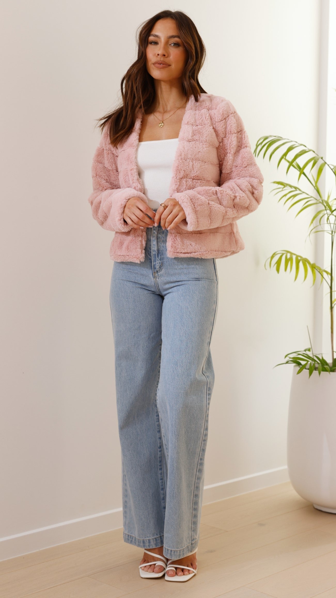 Nancy | Women's Cropped Faux Fur Jacket