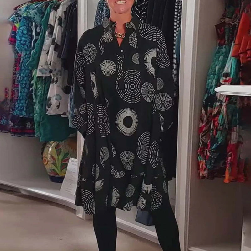 Berta | Casual dress with geometric print
