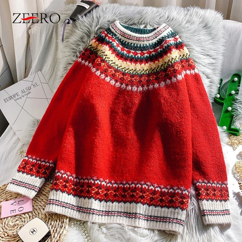 Claudette® | Women's Christmas sweater with Norwegian print