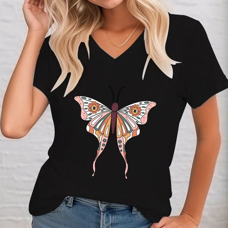 Brumwell® | Printed V-Neck Blouse