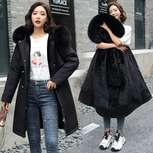 Clara® | Women's winter coat with fur hood