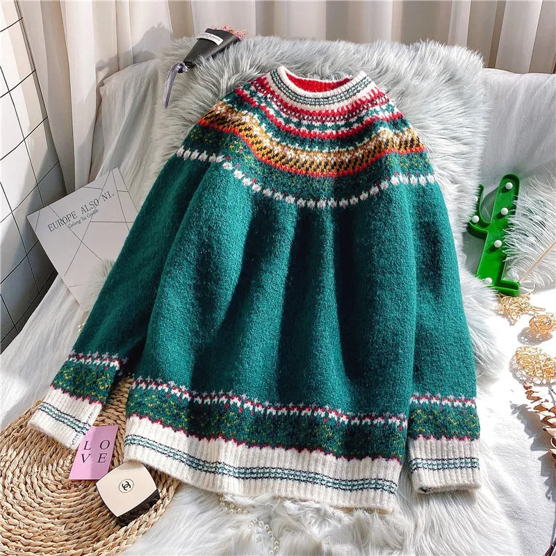 Claudette® | Women's Christmas sweater with Norwegian print