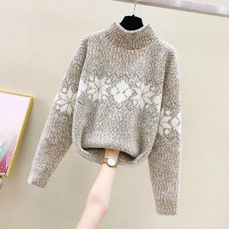 Birgit® | Knitted sweater with snowflake print