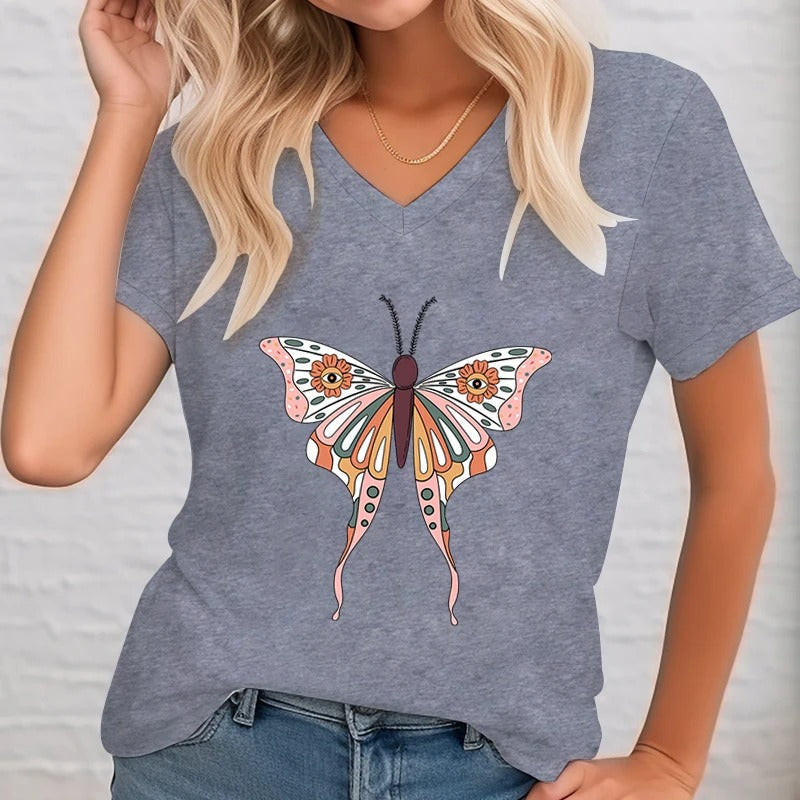 Brumwell® | Printed V-Neck Blouse