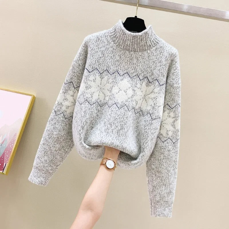 Birgit® | Knitted sweater with snowflake print