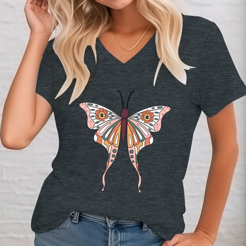 Brumwell® | Printed V-Neck Blouse