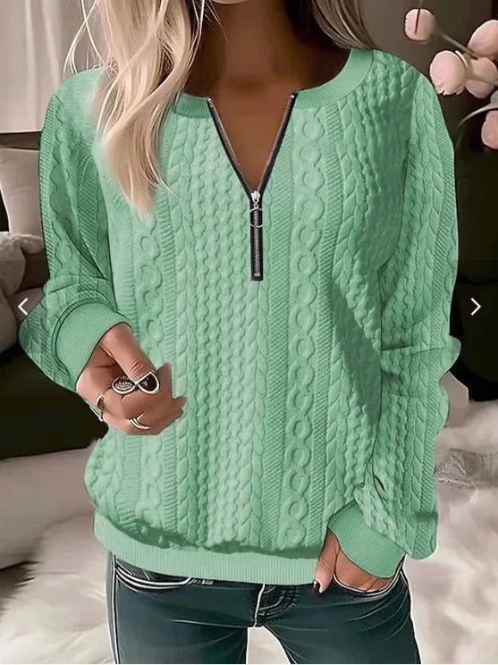 Bri® | Comfortable sweater with zipper