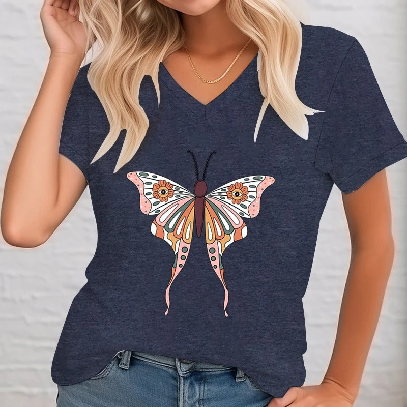 Brumwell® | Printed V-Neck Blouse