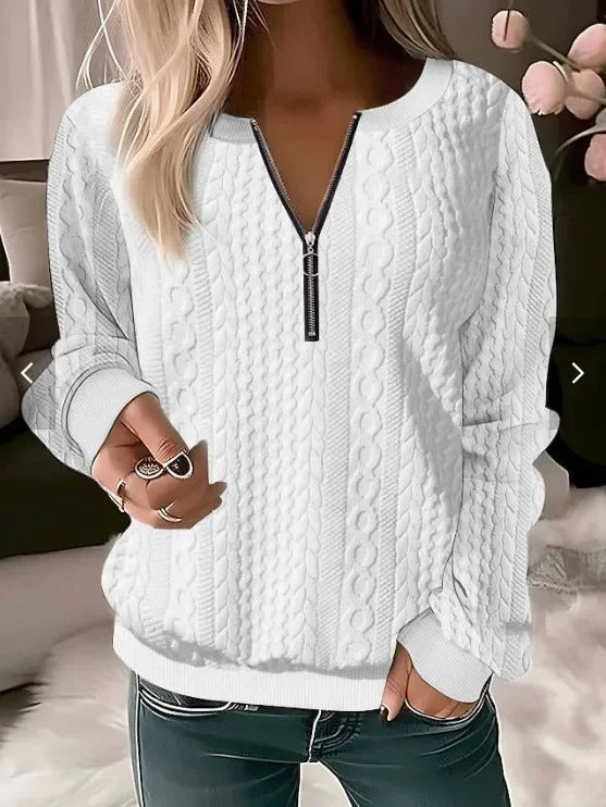 Bri® | Comfortable sweater with zipper
