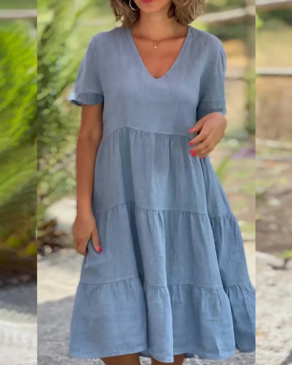 Angelica® | Short sleeve cotton dress