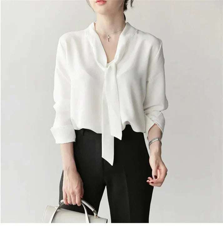 Bryndal® | Women Bow Tie Long Sleeve Blouse