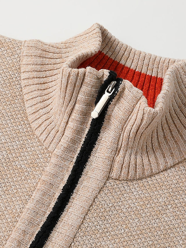 Chad | Men's Full-Zip Ribbed Knit Cardigan