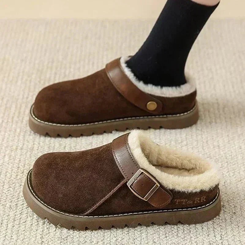 Brenda | Warm clogs with white footbed