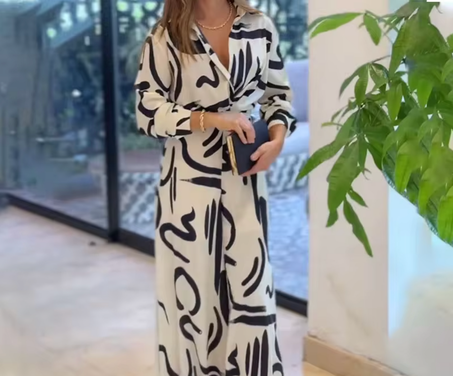 Ashley® | Wide leg jumpsuit with pattern print