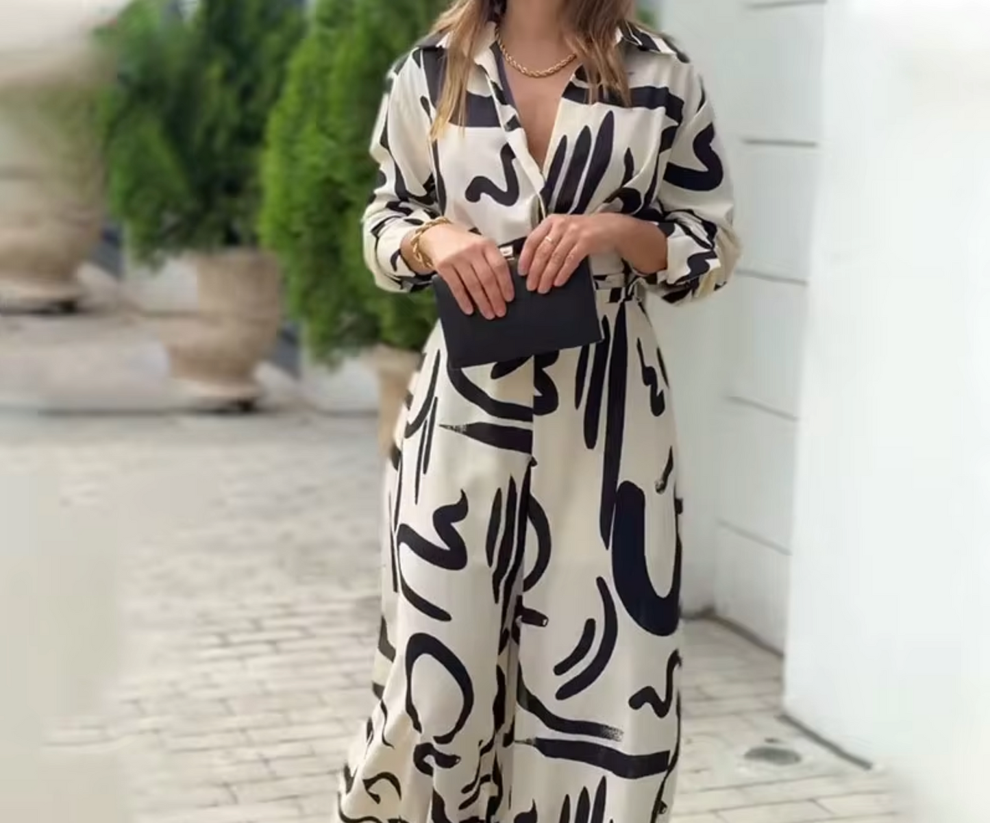 Ashley® | Wide leg jumpsuit with pattern print