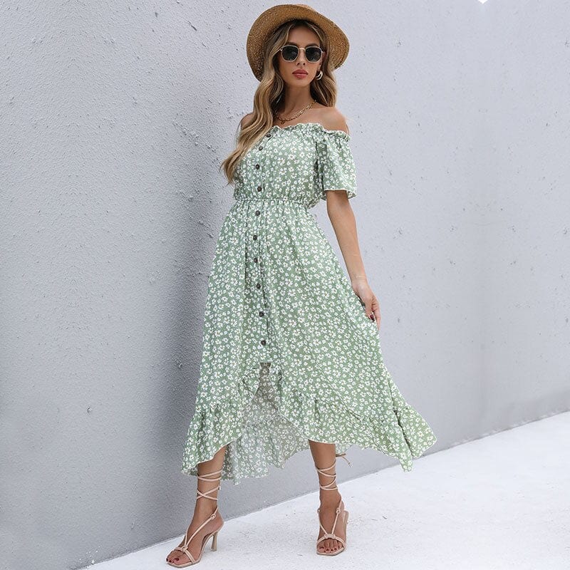Eliana® | Vintage Style Floral Off Shoulder Dress