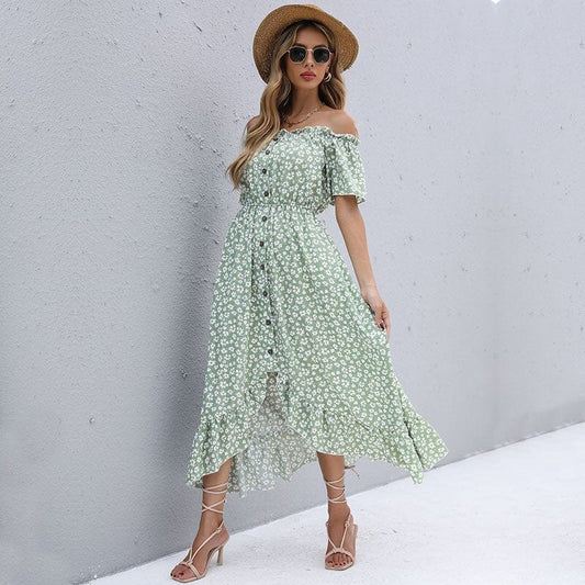 Eliana® | Vintage Style Floral Off Shoulder Dress