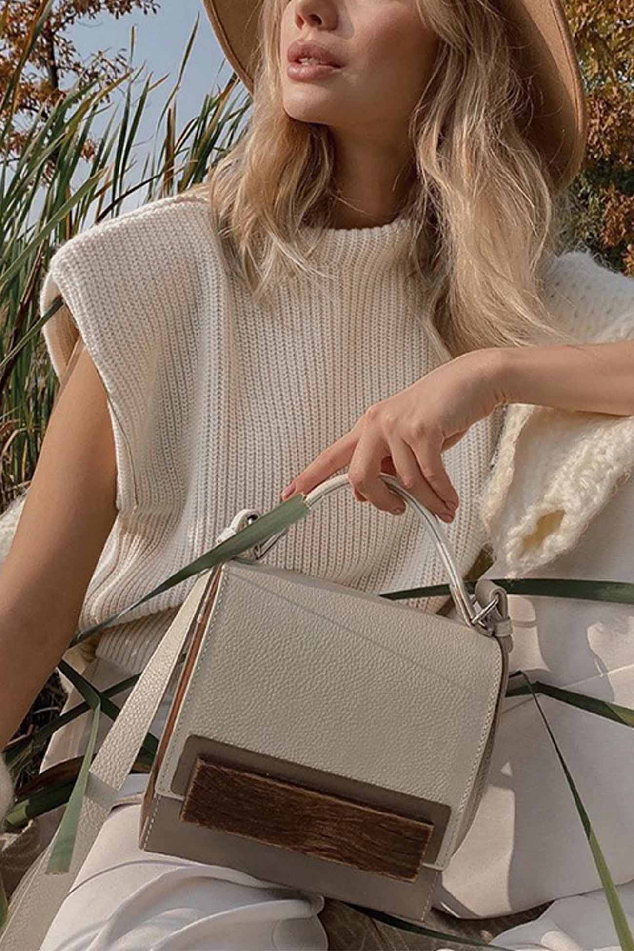 Cristina® | Solid Mock Neck Sleeveless Sweater