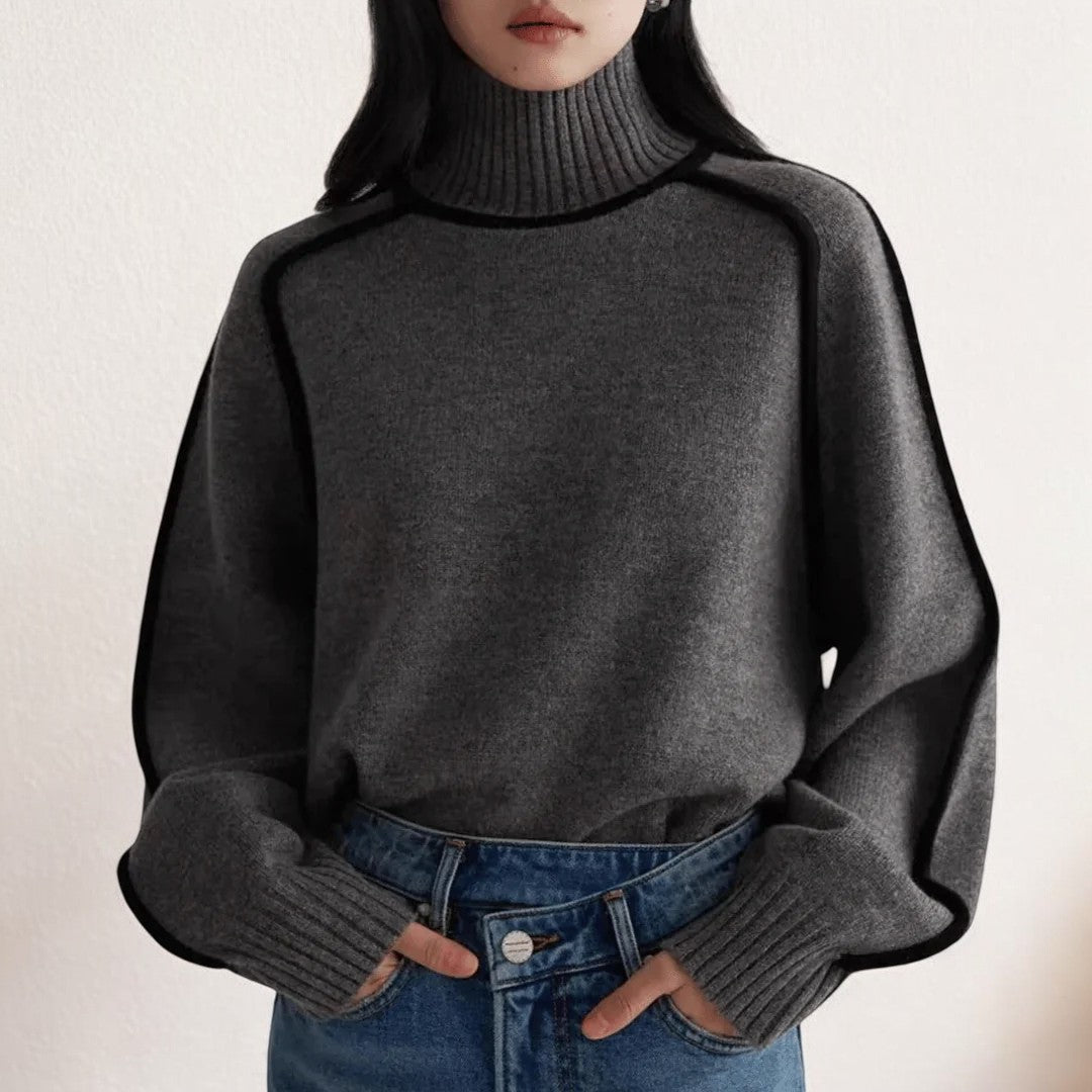 Aurora | Classic Roll Collar Sweater