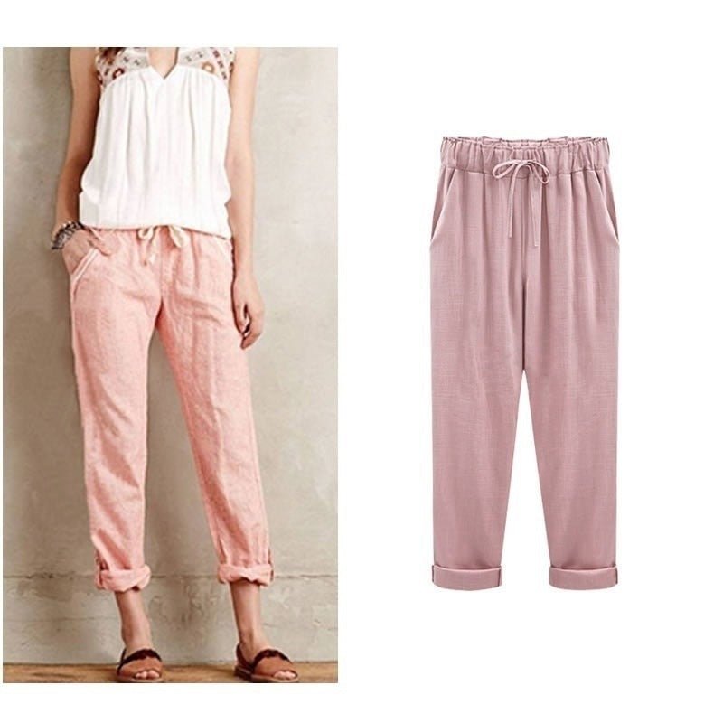 Barbara® | Casual cotton-linen trousers