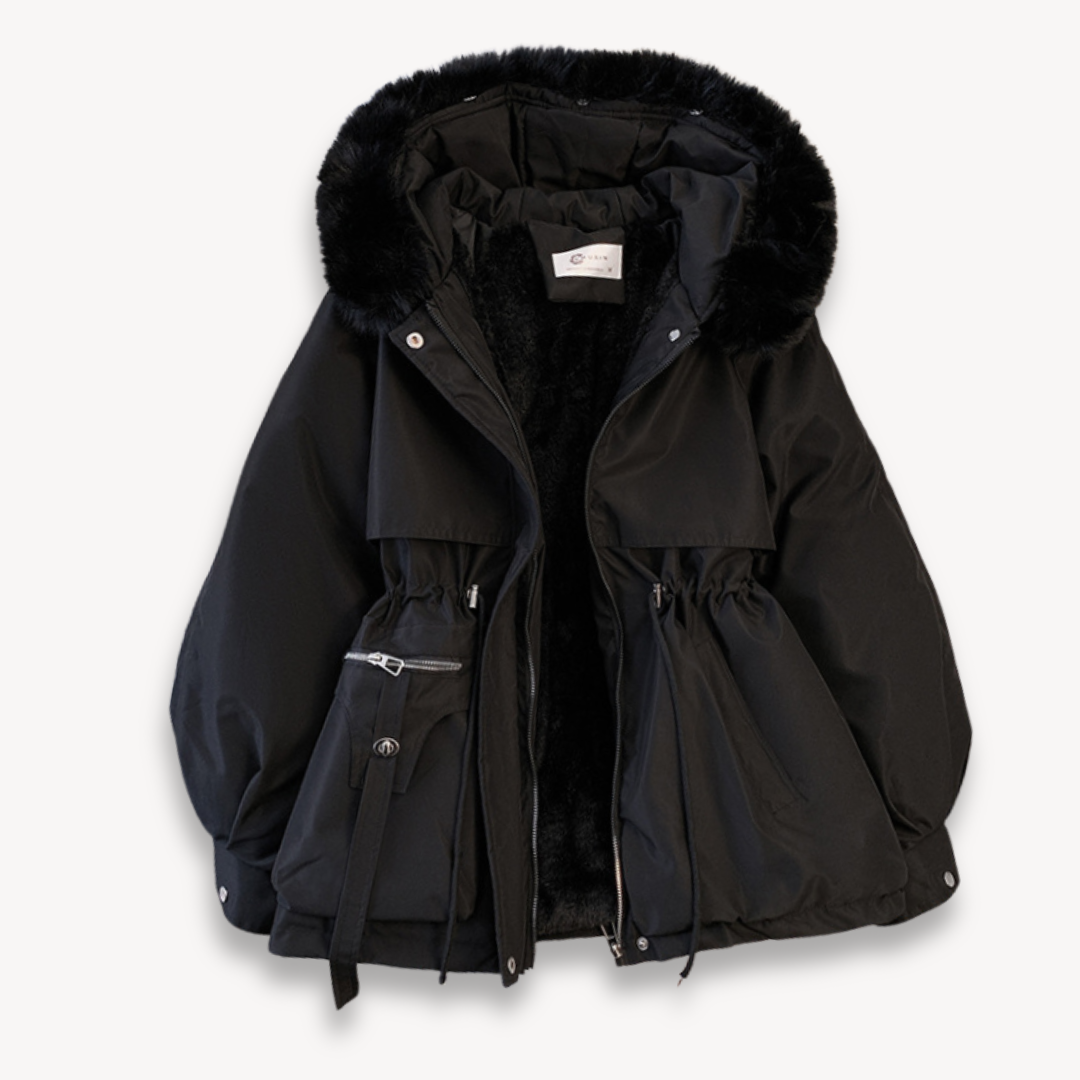Women’s Parka Jacket – Water-Resistant – Faux Fur Lining – Hood – Adjustable Fit